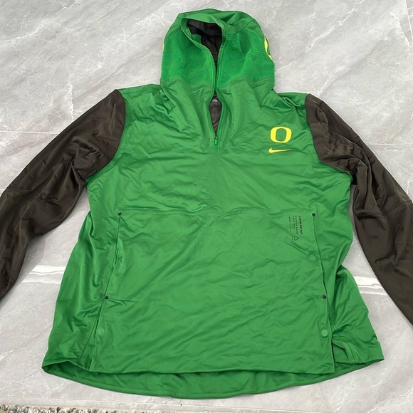 *Rare* Men's Nike Oregon Ducks Fuse Pregame Quarter-Zip Pullover Jacket Large